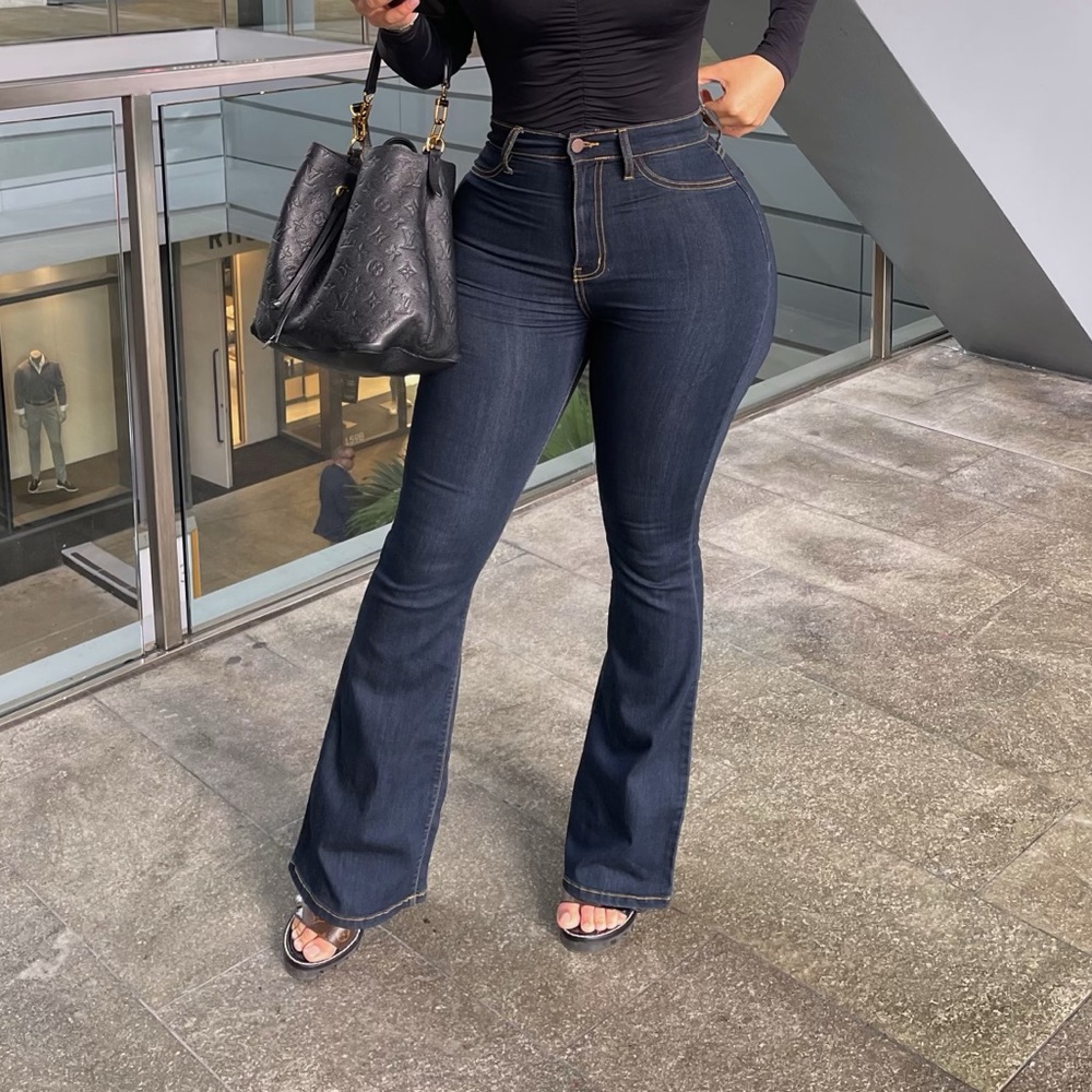 High rise flare jeans